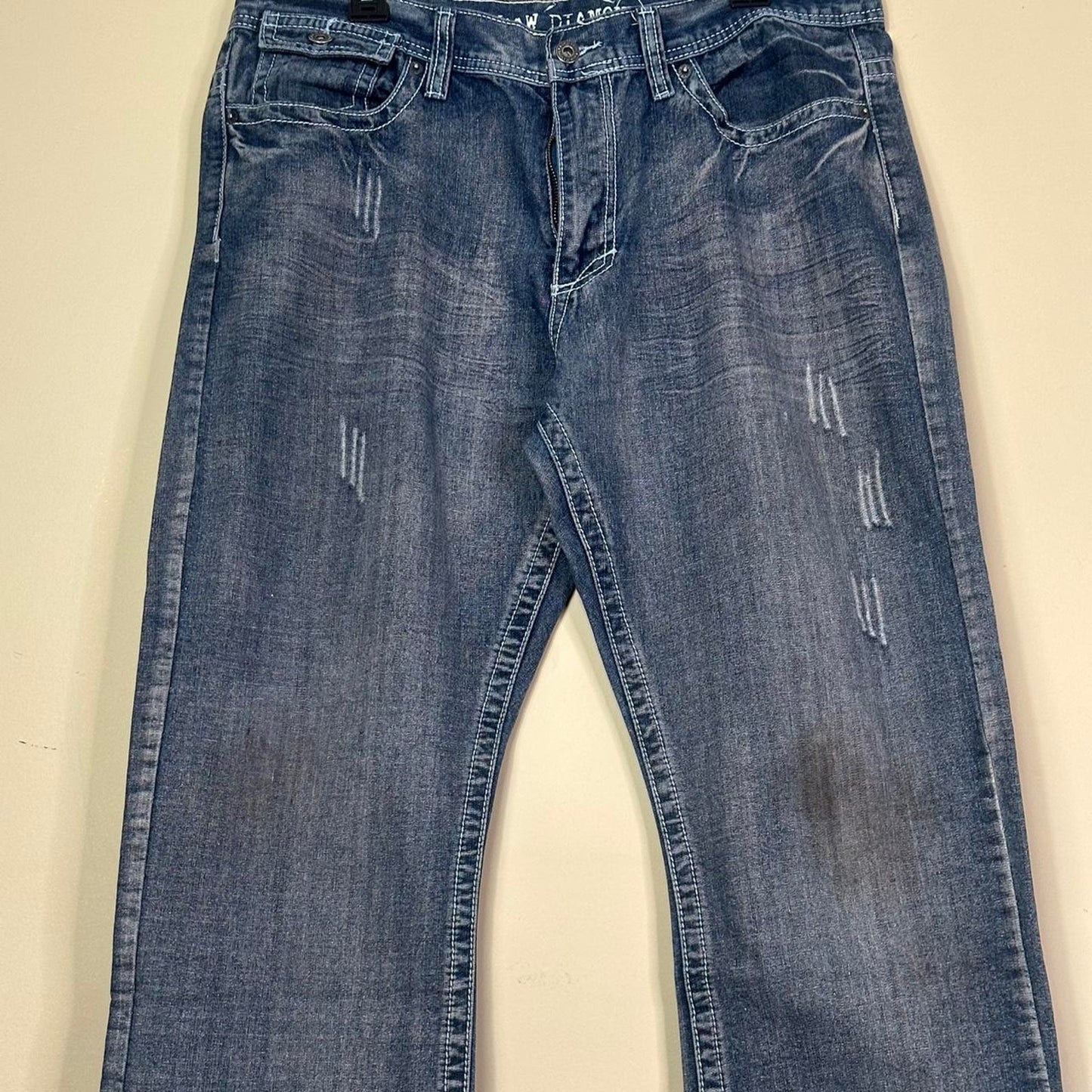 Vintage Raw Diamond Denim Jeans Size 36x30 - Great Fit