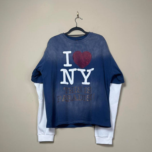 I ❤️ NY “This is Paradise” Long Sleeve Layered Tee