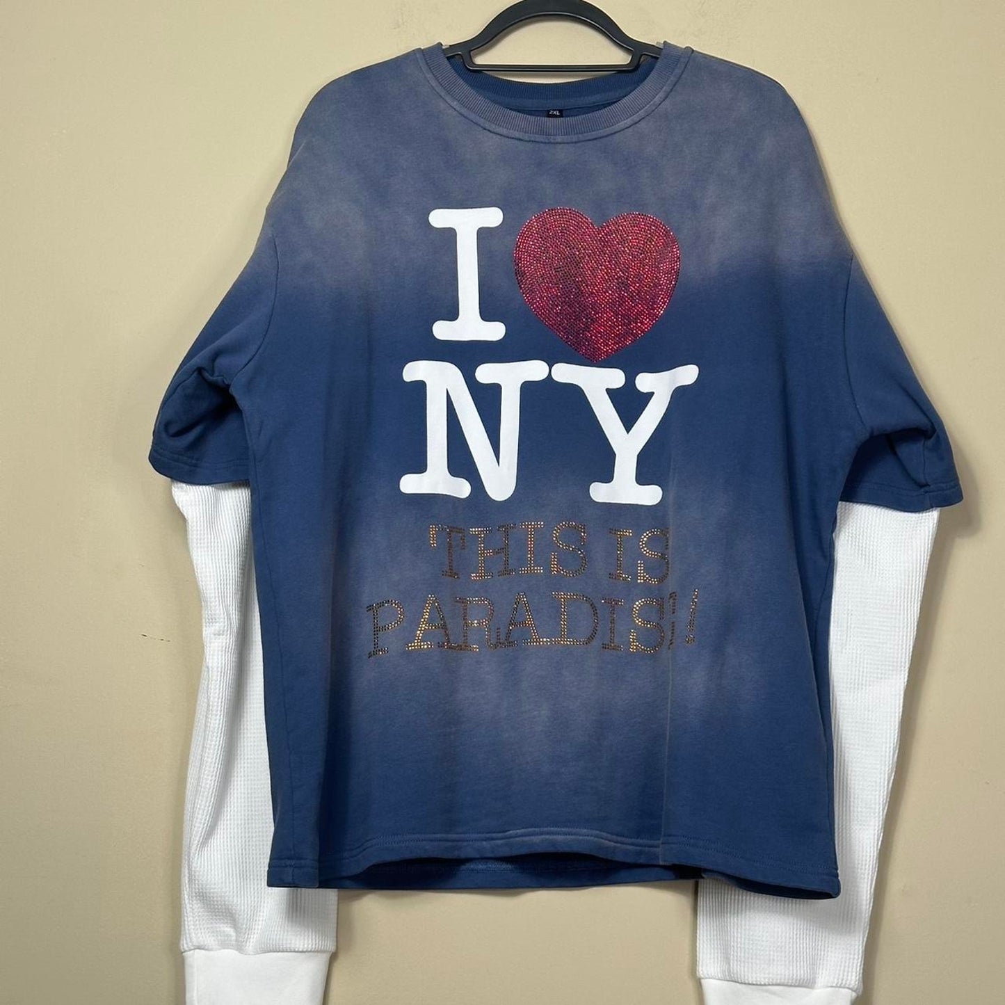 I ❤️ NY “This is Paradise” Long Sleeve Layered Tee
