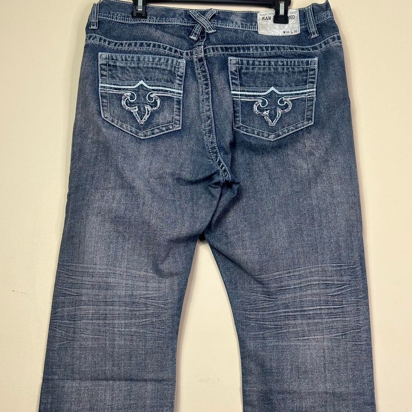 Vintage Raw Diamond Denim Jeans Size 36x30 - Great Fit